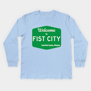 Welcome to Fist City Kids Long Sleeve T-Shirt